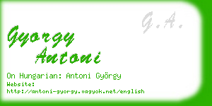 gyorgy antoni business card